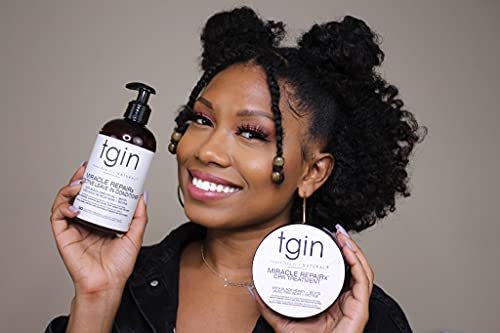 tgin Miracle RepaiRx Curl Protein Reconstructor - Biotin & Black Castor Oil for Damaged, Color-Treated Curly, Coily, Wavy Hair - 12 oz Avelisse