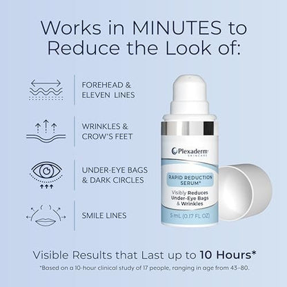 Plexaderm Rapid Reduction Eye Serum - Instantly Reduce Under-Eye Bags, Wrinkles & Dark Circles Avelisse