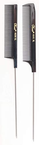 Krest Pintail Combs – Weaving Foiling Fine Tooth Rattail Hair Comb, XL, 2 Pack - görsel 2