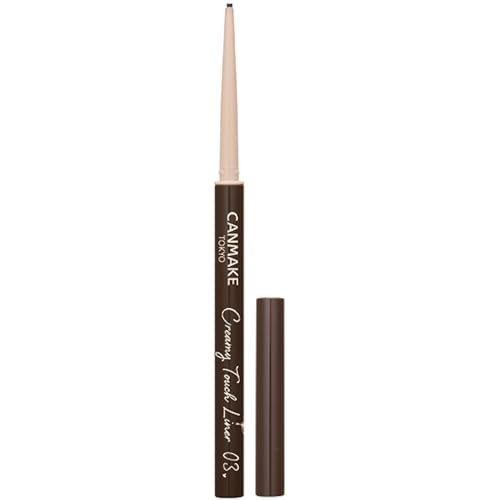 CANMAKE Creamy Touch Liner 03 Dark Brown - Smooth, Smudge-Proof Eyeliner Pencil for Waterline & Sensitive Eyes - görsel 2