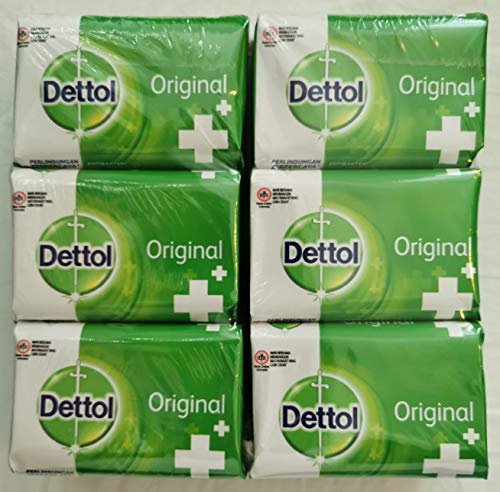 Dettol Original Antibacterial Soap Bar - 3.5 oz (Pack of 6) - Trusted Germ Protection for Daily Hand Washing - görsel 1