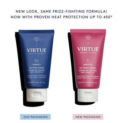 Virtue Un-Frizz Leave-In Hair Treatment for Curly Hair and Frizz Control, Sulfate Free, Color Safe, 2 Fl Oz
