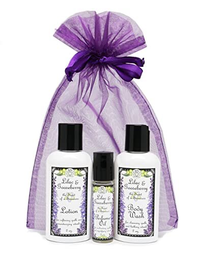 Lilac & Gooseberry Gift Set | Perfume with Travel Size Lotion and Body Wash | Yennefer Scent of a Sorceress by Bella Des Natural Beauty - görsel 2