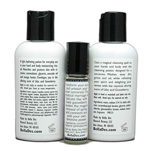 Lilac & Gooseberry Gift Set | Perfume with Travel Size Lotion and Body Wash | Yennefer Scent of a Sorceress by Bella Des Natural Beauty - görsel 10
