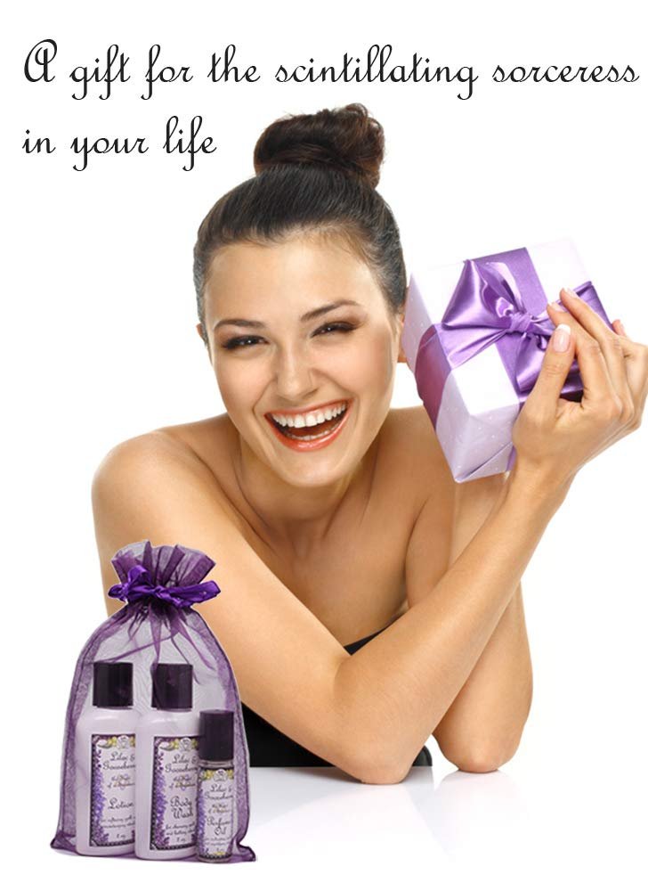 Lilac & Gooseberry Gift Set | Perfume with Travel Size Lotion and Body Wash | Yennefer Scent of a Sorceress by Bella Des Natural Beauty - görsel 3