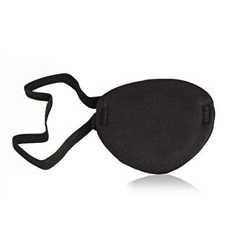 Oarkive Soft Black Eye Patch for Adults – Adjustable Pirate Eye Patch for Costume, Cosplay, Halloween - görsel 1