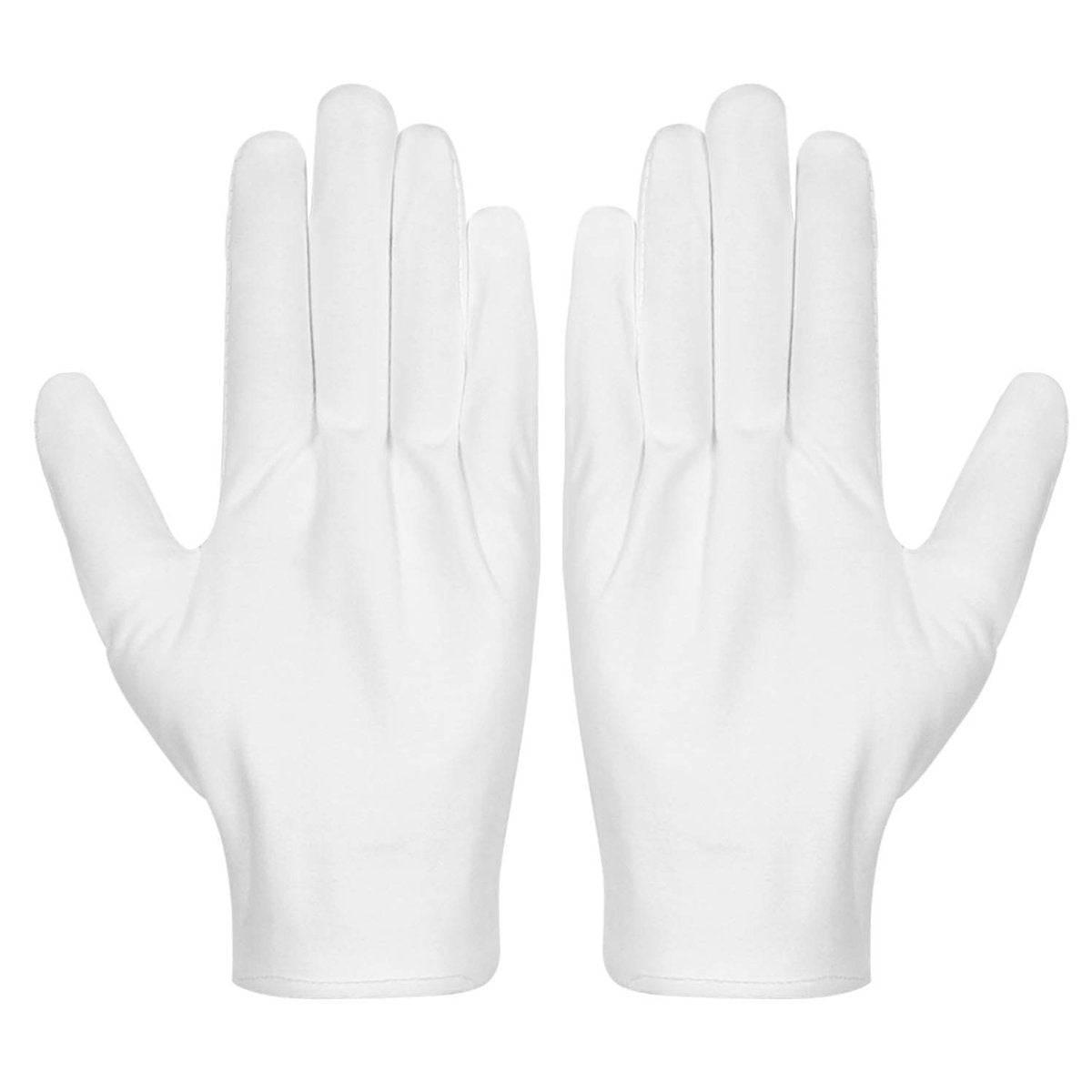 Selizo Cotton Gloves 3 Pairs - White Moisturizing Gloves for Dry Hands, Eczema, Serving, Archival, Jewelry, Silver Inspection - görsel 1