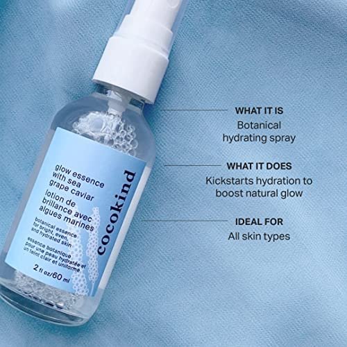 Cocokind Glow Essence with Sea Grape Caviar – Hydrating Face Mist & Primer, Moisturizer with Sea Buckthorn & Vitamin E Avelisse