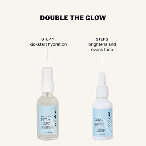 Cocokind Glow Essence with Sea Grape Caviar – Hydrating Face Mist & Primer, Moisturizer with Sea Buckthorn & Vitamin E Avelisse
