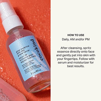 Cocokind Glow Essence with Sea Grape Caviar – Hydrating Face Mist & Primer, Moisturizer with Sea Buckthorn & Vitamin E Avelisse