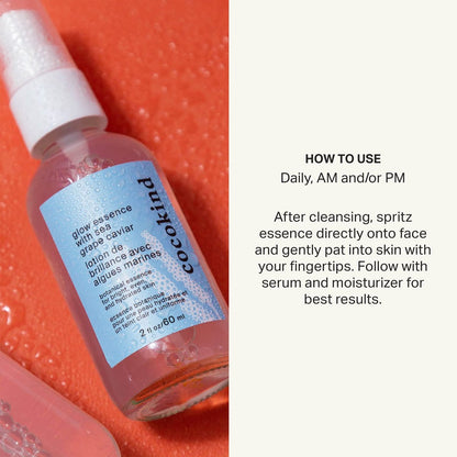 Cocokind Glow Essence with Sea Grape Caviar – Hydrating Face Mist & Primer, Moisturizer with Sea Buckthorn & Vitamin E Avelisse