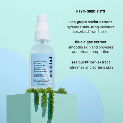 Cocokind Glow Essence with Sea Grape Caviar – Hydrating Face Mist & Primer, Moisturizer with Sea Buckthorn & Vitamin E Avelisse