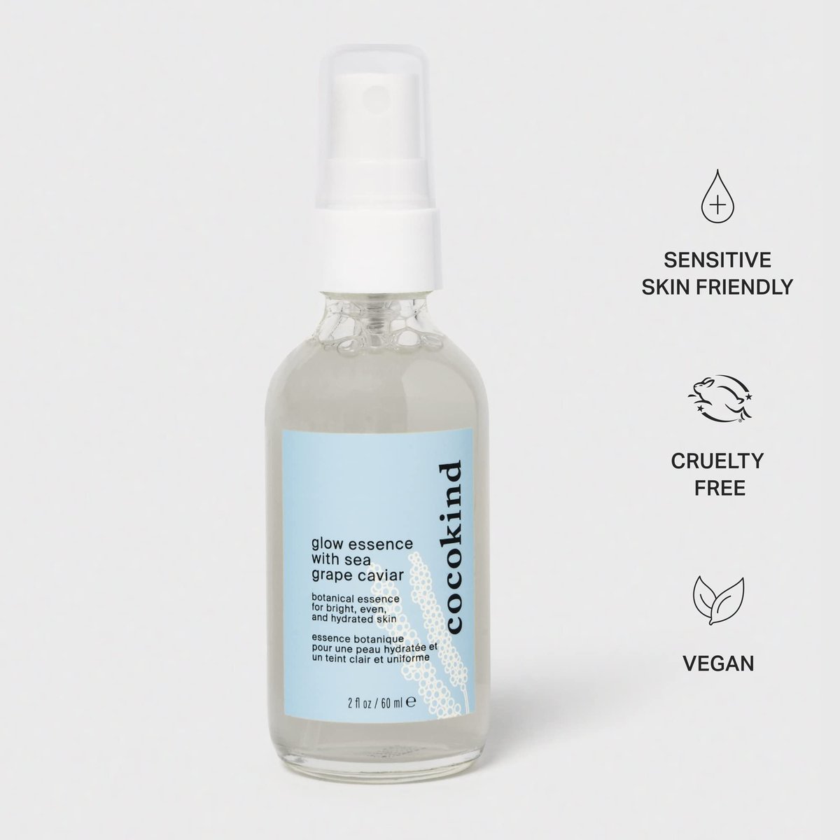 Cocokind Glow Essence with Sea Grape Caviar – Hydrating Face Mist & Primer, Moisturizer with Sea Buckthorn & Vitamin E Avelisse