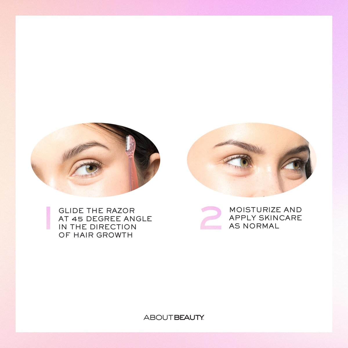 About Face Facial Razor & Eyebrow Shaper (3 Ct) - Removes Peach Fuzz & Shapes Eyebrows - Stainless Steel, Pink - görsel 9