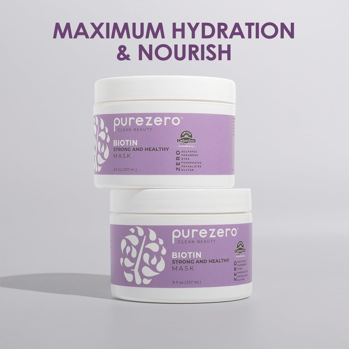PureZero Biotin Strengthening Hair Mask 8 oz – Nourishing, Moisturizing, & Repairing for Stronger, Healthier Hair - görsel 7