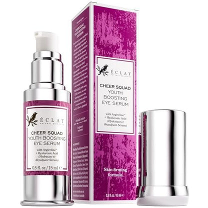 Eclat Skincare Eye Serum with Hyaluronic Acid – Hydrating Formula for Wrinkles, Fine Lines, Crow’s Feet & Eye Bags – Lightweight Serum for Dark Circles and Puffiness – Firming & Brightening 0.5 fl oz