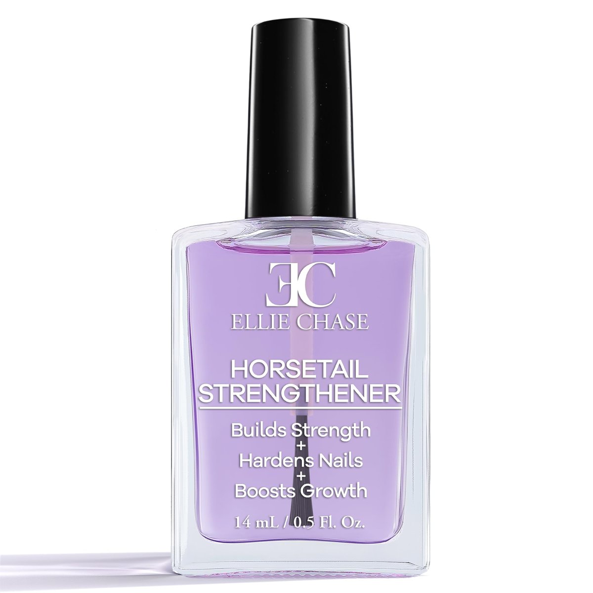 Ellie Chase Horsetail Nail Strengthener & Growth Treatment – Clear Formula, 0.5 oz – Repair Splits, Breaks, Thin, Weak, Chipped, Damaged, Cracked, Peeling Nails – Grow Strong, Hard, Thicker Nails - görsel 1