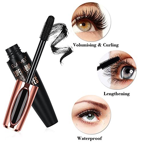 2-Pack SKINOSM 4D Silk Fiber Lash Mascara – Natural Waterproof Volume & Length for Sensitive Eyes - görsel 8