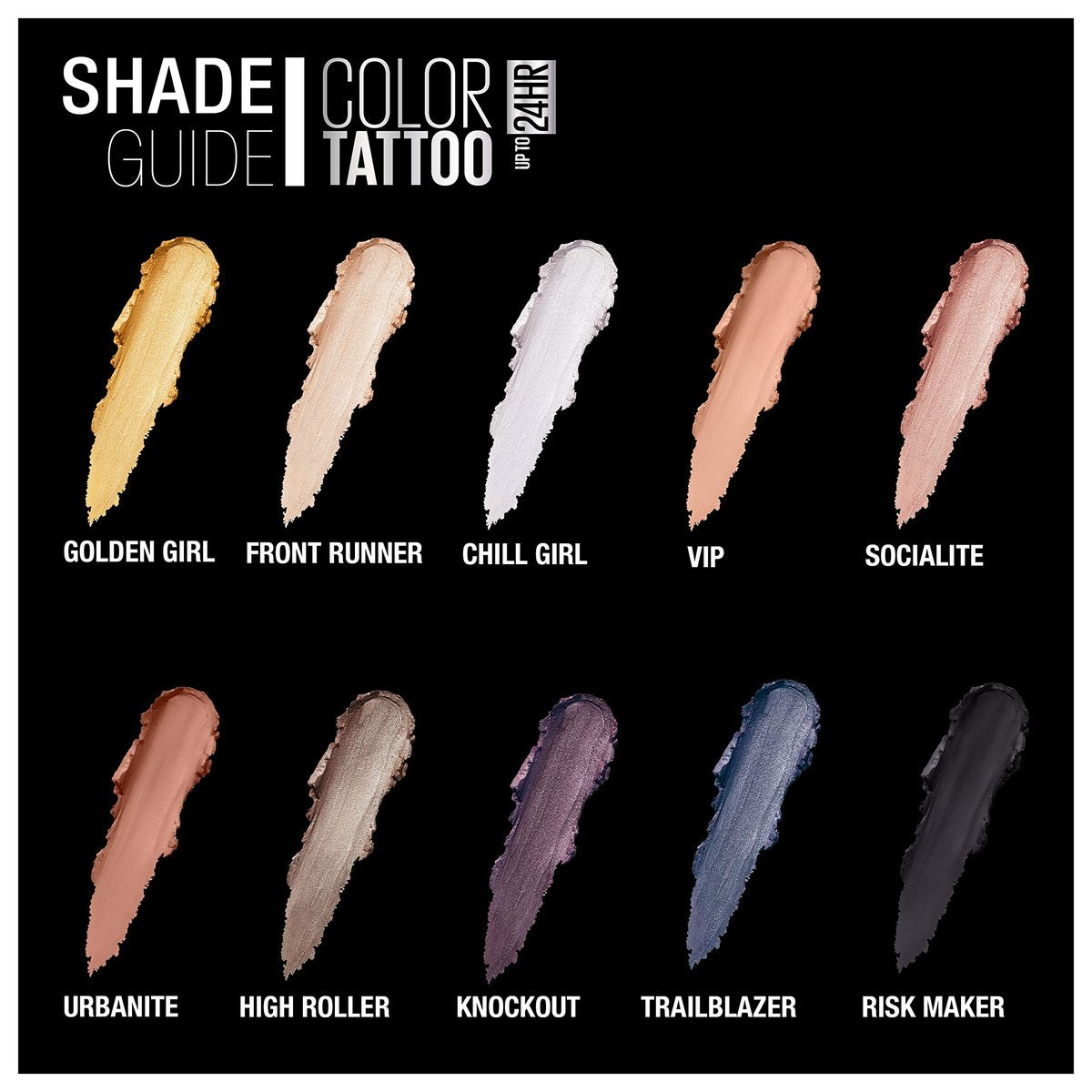 Maybelline Color Tattoo Waterproof Cream Eyeshadow - Socialite - Fade & Crease Resistant, Blendable, 0.14 oz - görsel 7