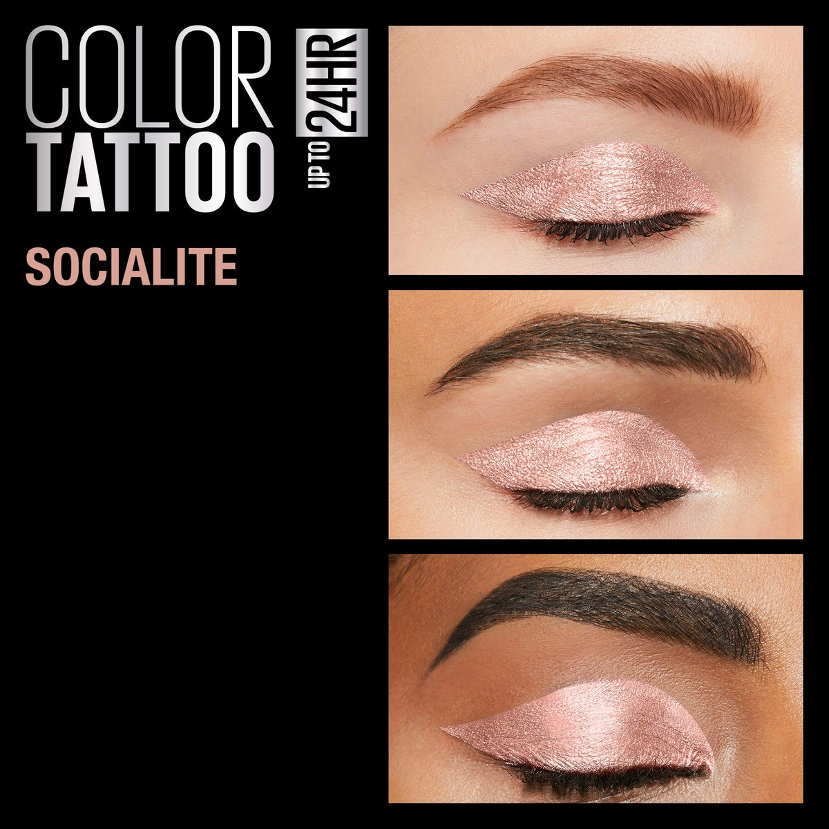 Maybelline Color Tattoo Waterproof Cream Eyeshadow - Socialite - Fade & Crease Resistant, Blendable, 0.14 oz - görsel 5