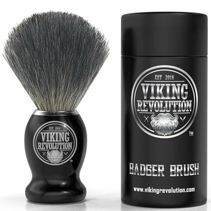 Viking Revolution Badger Hair Shaving Brush – Premium Wet Shaving Brush for Men