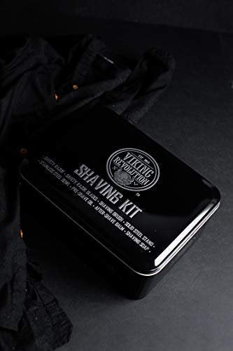 Viking Revolution Luxury Safety Razor Shaving Kit - 7 Piece Set with Double Edge Safety Razor, Stand, Bowl, After-Shave Balm, Pre-Shave Oil, Badger Brush - Black Wood Handle Avelisse