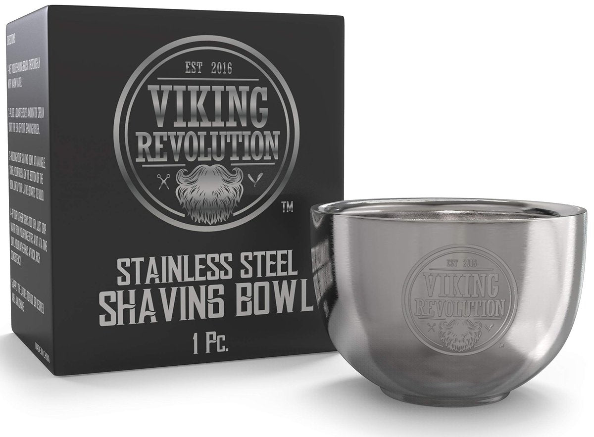 Viking Revolution Stainless Steel Shaving Soap Bowl - Double Layer Unbreakable Shaving Mug for Wet Shave (3.2" x 2.2") - görsel 1