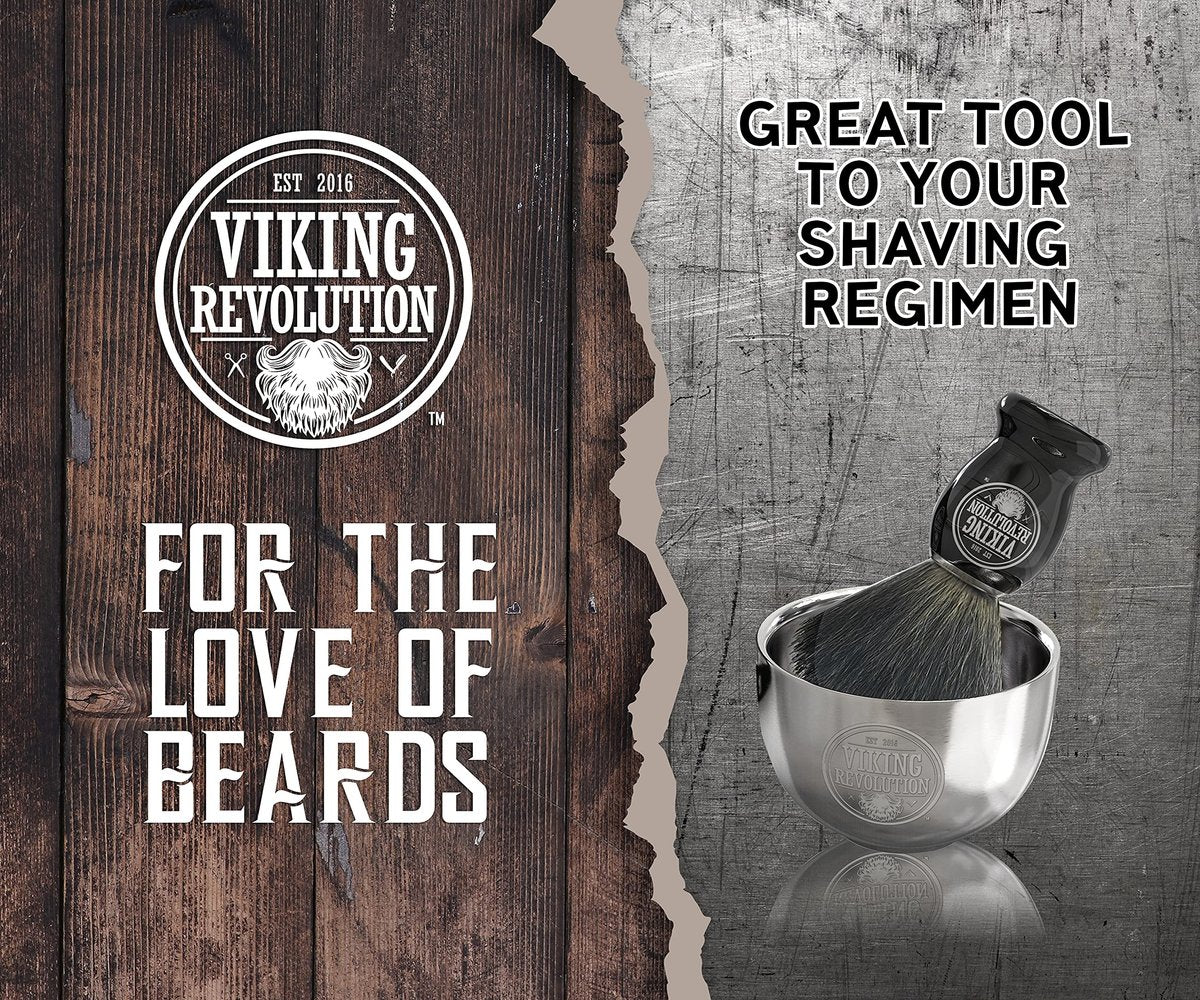 Viking Revolution Stainless Steel Shaving Soap Bowl - Double Layer Unbreakable Shaving Mug for Wet Shave (3.2" x 2.2") - görsel 3