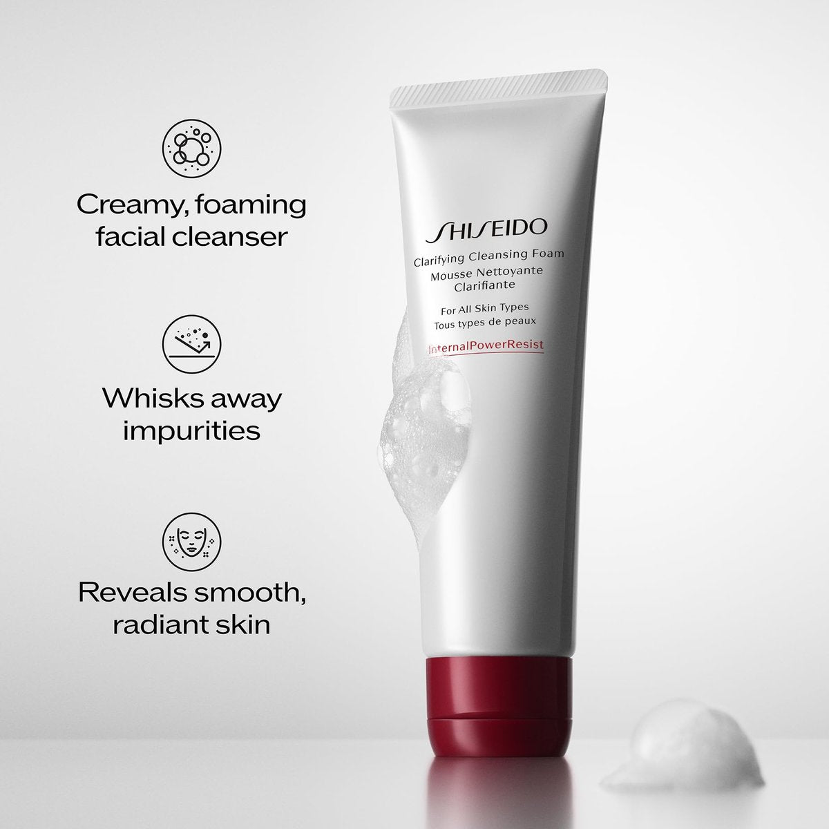 Shiseido Clarifying Cleansing Foam - 125 mL | Gentle Face Wash for All Skin Types Avelisse