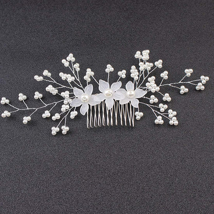 inSowni 30-Piece Silver Wedding Bridal Hair Side Combs & U-Shaped Hair Pins Set with Rhinestone Pearl Baby Breath White Flower Decorations Avelisse