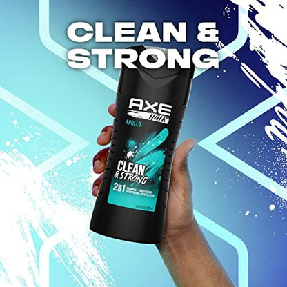 AXE Apollo 2 in 1 Shampoo and Conditioner, 16 oz