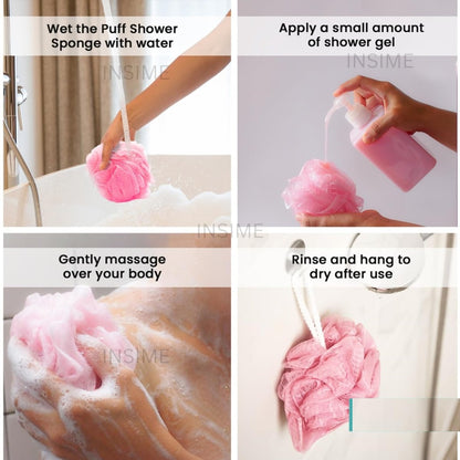 8-Pack Mesh Loofah Sponges for Kids - Colorful Reusable Shower Sponges by BIMIGET