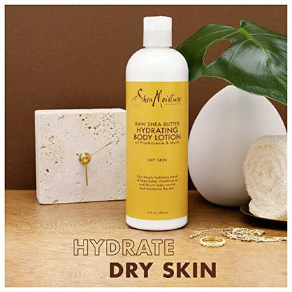 SheaMoisture Hydrating Body Lotion for Dry Skin - Raw Shea Butter, Paraben Free, 13 oz