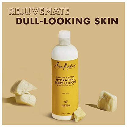 SheaMoisture Hydrating Body Lotion for Dry Skin - Raw Shea Butter, Paraben Free, 13 oz