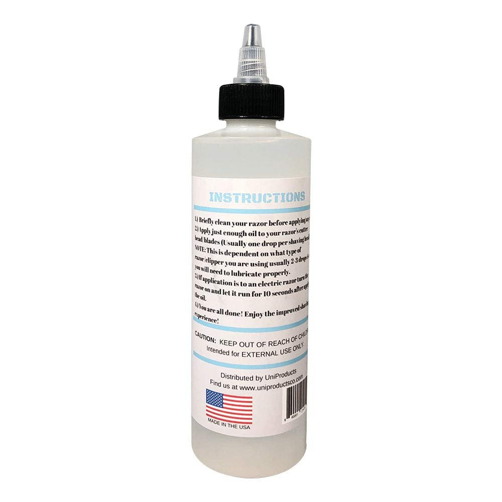Premium Lubricating White Oil (8 oz) for Electric Shavers, Hair Clippers, Trimmers & Straight Razors with Anti-Rust Protection Avelisse