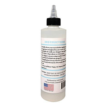 Premium Lubricating White Oil (8 oz) for Electric Shavers, Hair Clippers, Trimmers & Straight Razors with Anti-Rust Protection Avelisse
