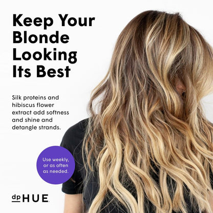 dpHUE Cool Blonde Conditioner - Purple Pigments Neutralize Brass, 6.5 oz - Color Safe, Sulfate Free, Leaping Bunny Certified