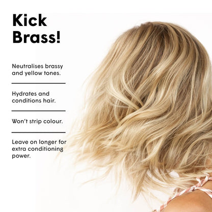dpHUE Cool Blonde Conditioner - Purple Pigments Neutralize Brass, 6.5 oz - Color Safe, Sulfate Free, Leaping Bunny Certified