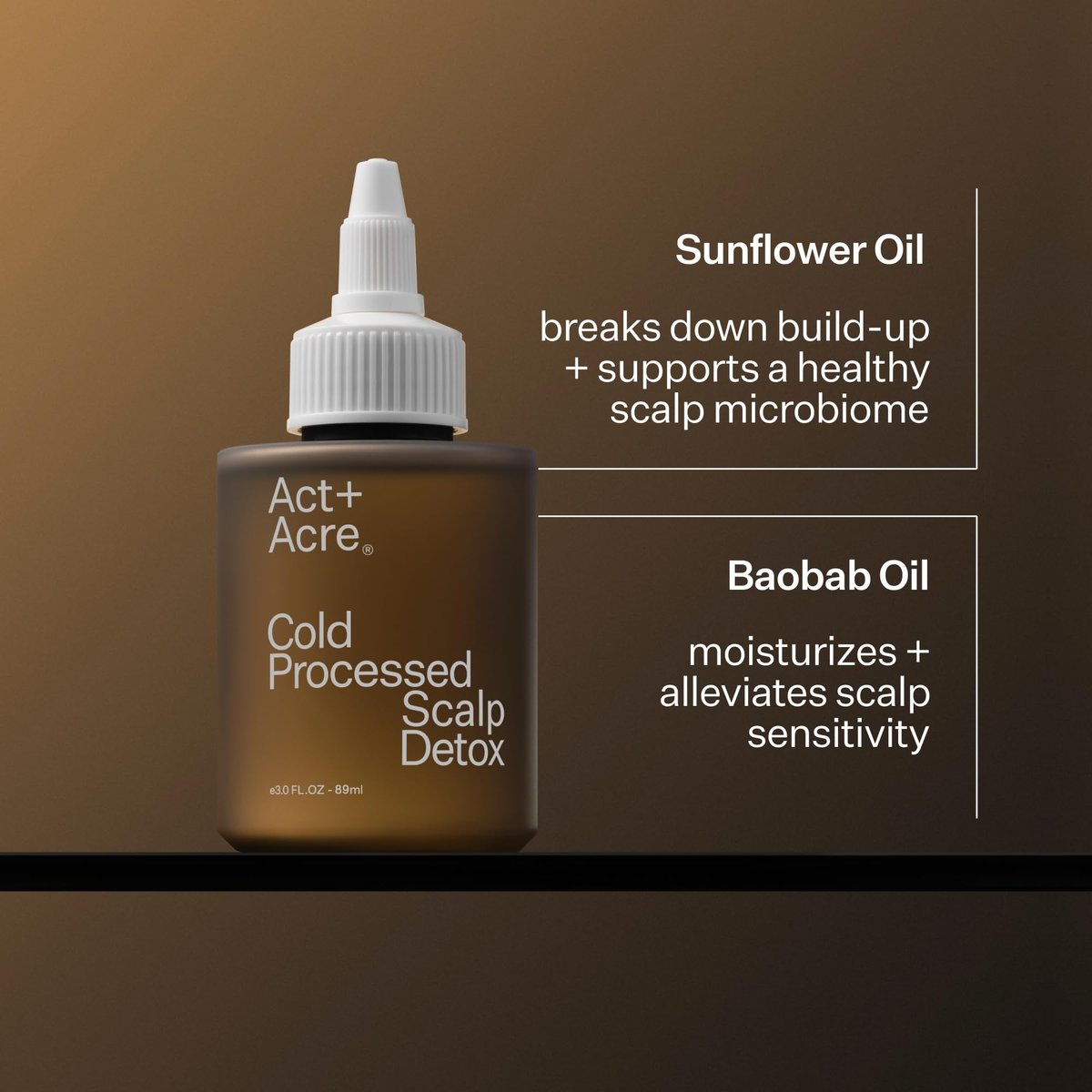 ACT+ ACRE Cold Processed Scalp Detox Oil – Sulfate-Free Care for Flaky, Dry & Itchy Scalp – Promotes Thicker, Fuller-Looking Hair Avelisse