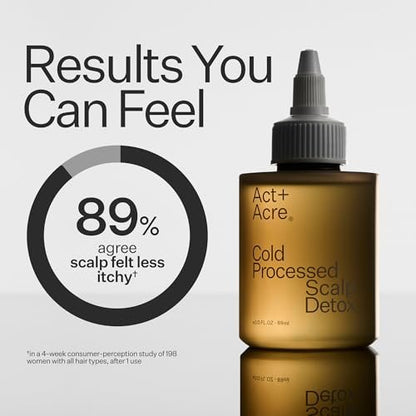 ACT+ ACRE Cold Processed Scalp Detox Oil – Sulfate-Free Care for Flaky, Dry & Itchy Scalp – Promotes Thicker, Fuller-Looking Hair Avelisse
