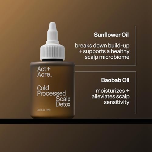 ACT+ ACRE Cold Processed Scalp Detox Oil – Sulfate-Free Care for Flaky, Dry & Itchy Scalp – Promotes Thicker, Fuller-Looking Hair Avelisse