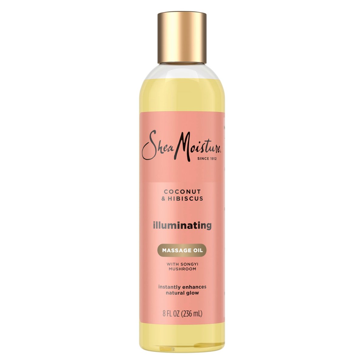 Shea Moisture Coconut & Hibiscus Massage Oil and Body Oil for Dry Skin, 8 oz - görsel 1