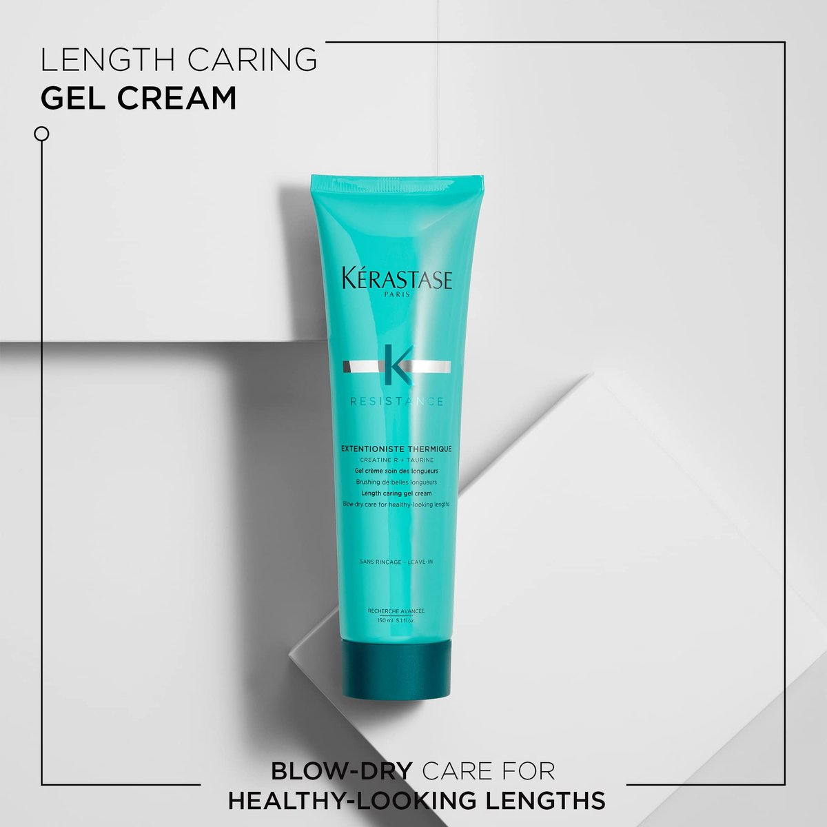 KERASTASE Resistance Extentioniste Thermique Heat Protecting Leave-In Cream - Strengthens Hair, Prevents Damage, Seals Split Ends - 5.1 Fl Oz Avelisse
