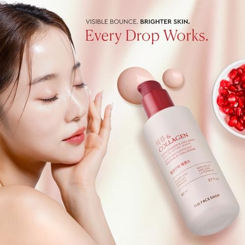 The Face Shop Pomegranate & Collagen Volume Lifting Serum – Firming & Hydrating Face Serum for Supple, Youthful Skin Avelisse