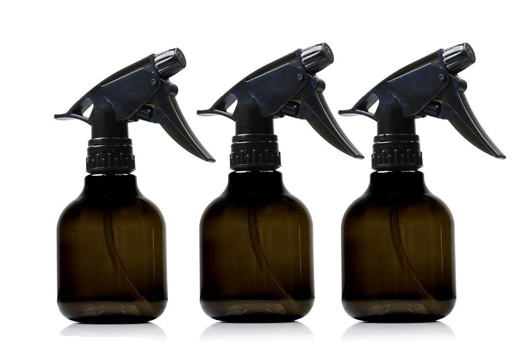 Nechtik Black Plastic Spray Bottles - 8 Oz, Pack of 3, Leak Proof, BPA Free, Adjustable Trigger Nozzle - görsel 1