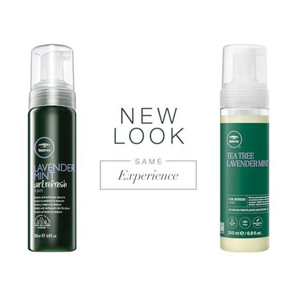 Tea Tree Lavender Mint Curl Refresh Foam - Moisturizing Hair Mousse for Coarse, Curly & Dry Hair (6.8 fl oz) Avelisse