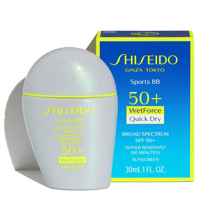 Shiseido Sports BB Cream SPF 50+ Sunscreen, Dark - 30 mL - Quick-Dry, Non-Sticky Formula for Natural, All Day Finish - Perspiration, Water & Transfer Resistant - Non-Comedogenic