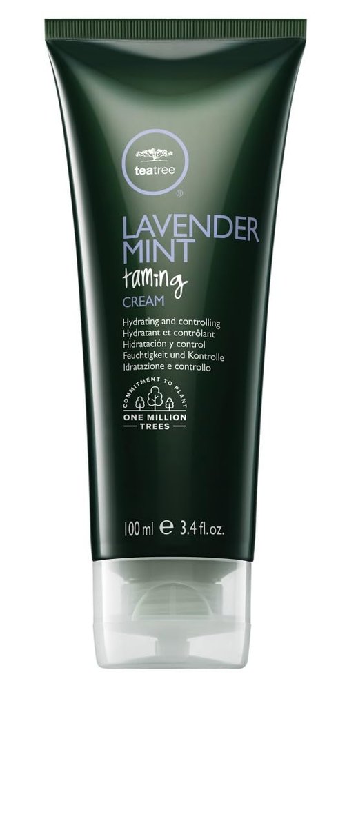 Tea Tree Lavender Mint Taming Cream - Rich Hair Styling Cream for Coarse, Curly & Dry Hair, 3.4 fl. oz. Avelisse