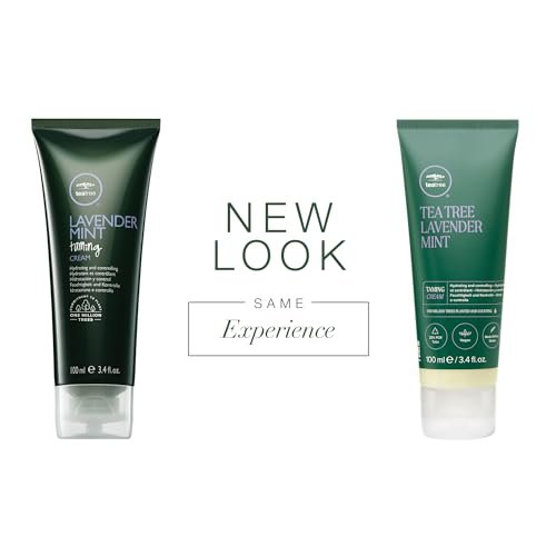 Tea Tree Lavender Mint Taming Cream - Rich Hair Styling Cream for Coarse, Curly & Dry Hair, 3.4 fl. oz. Avelisse