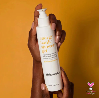 THISWORKS Energy Bank Shower Gel – Energizing Body Wash for Clean, Hydrated Skin, 250ml Avelisse
